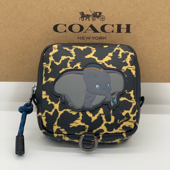 COACH SQUARE HYBRID POUCH W WAVY ANLPRINT & DUMBO - Picture 1 of 16